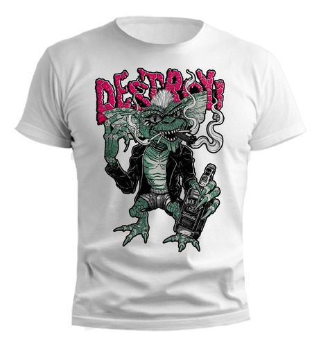 Remera Gremlin Mounstruo Verde Diseño Único