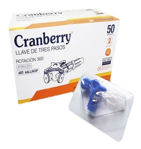 Llave 3 Pasos Cranberry Rotación 360° Caja 50 Un