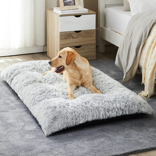 Bfpethome Plush Dog Crate Bed Fluffy 35 X 23 Inch