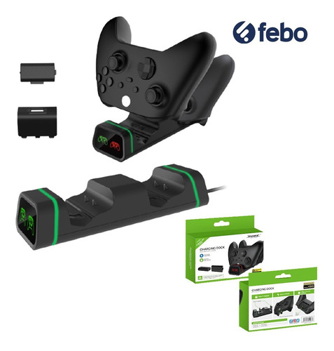Base Carga Doble + 2 Baterias Compatible Xbox Series S/x