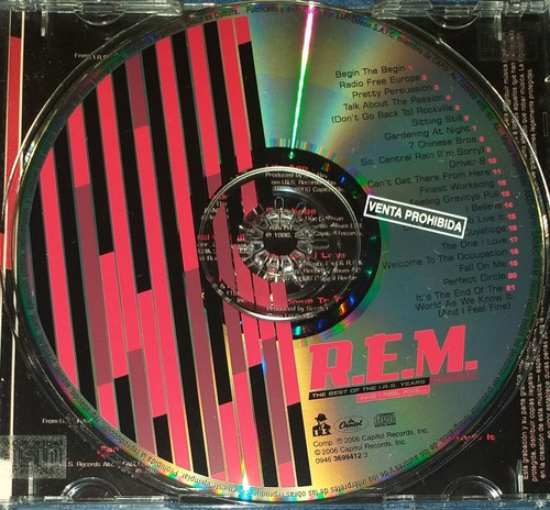 R.e.m. The Best Of The I R S 1982/1987 Cd Promo I Feel Fin 