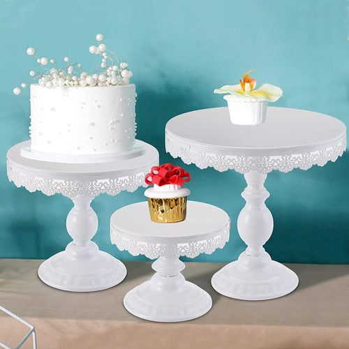 Soporte Para Cupcakes Queque Postre De Metal Blanco 