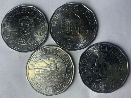 Monedas Conmemorativas De Bolivia De 2 Bolivianos