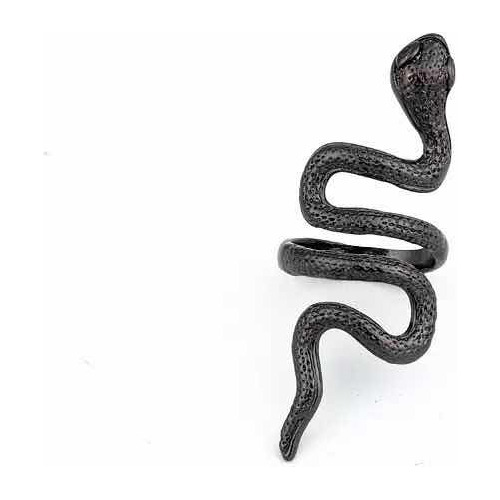 Anillo Vibora Serpiente Trepadora Color Negro Oscuro Unisex