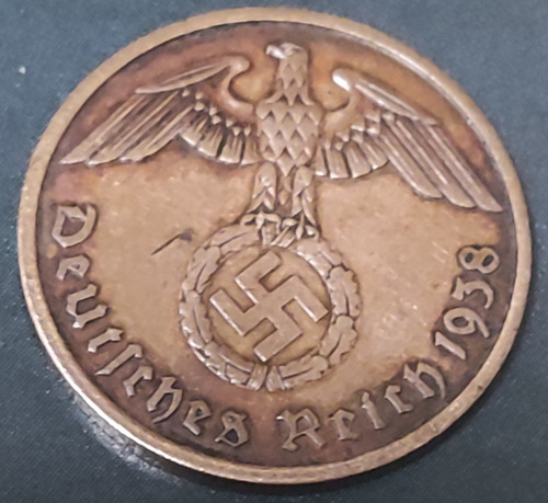  Moneda De Alemania 2 Reichspfennig 1938 (a)