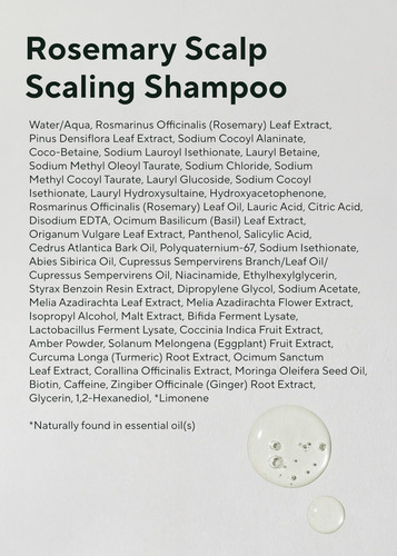 Shampoo Aromatica Scalp Com Alecrim (pacote)