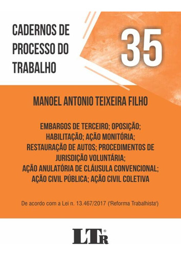 Libro Cadernos De Processo Do Trabalho N 35 01ed 20 De Texei