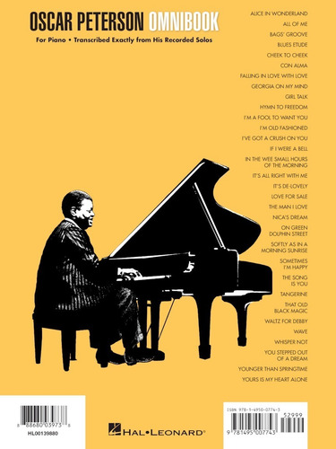 Oscar Peterson Omnibook For Piano: Transcribed Exactly From