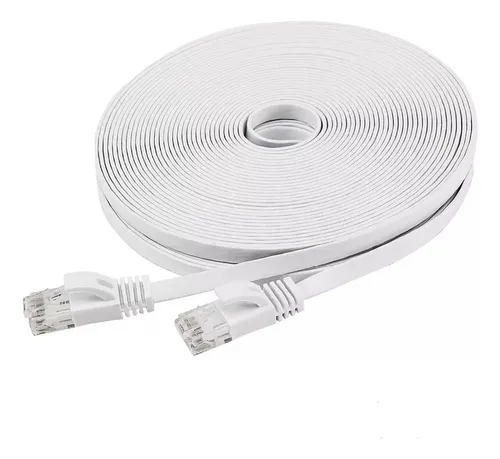 Cable De Red Ethernet Internet 50 Metros Rj45 Cat 6 Plano Una Ganga® 241213