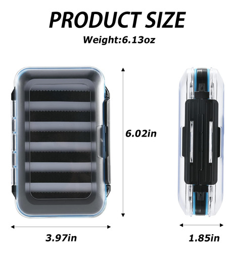 Caja De Pesca Con Mosca De Doble Cara Impermeable Para Apare