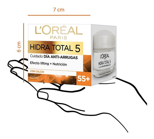 Crema Facial Antiarrugas +55 Loréal Paris Hidra-total X 50ml Tipo de piel Todo tipo de piel