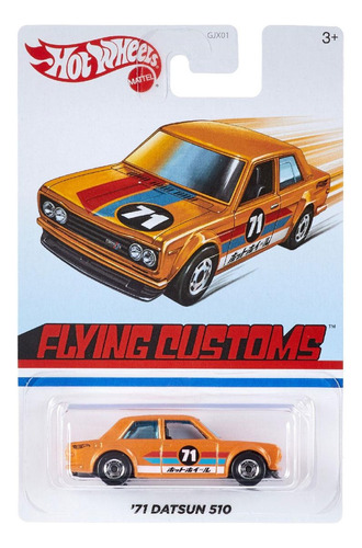 71 Datsun 510 Naranja Flyingcustoms Hotwheels