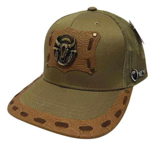 Gorra Vaquera Caqui Con Aplicacion En Grabado Laser