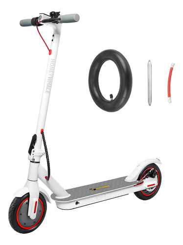 Scooter Eléctrico E9 Pro-v2 Patín Plegable Para Adultos Honey Whale 32 Km/h Con App Control Bluetooth Color Blanco