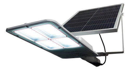 2 Pz Lampara Led Solar Para Vialidad 125w Control Remoto Color Luz Blanco Frio 6500k