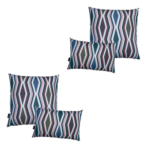 Almofadas Cheias Decorativa Sofa 100% Algodão Impermeável Cor Estampas Desenho Do Tecido Geométrica Listrada