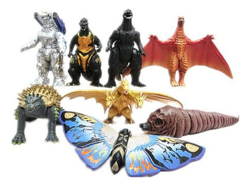 8pcs Godzilla 2 King Of The Monsters Ghidorah Mothra Figura