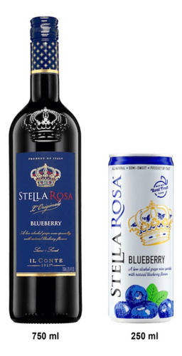 Vino Stella Rosa Latas 2 Pack 250ml C/u Blueberry