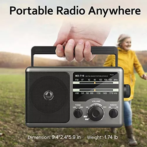 Radio Portátil Am Fm Con Pilas De 4 Pilas D O Transistor