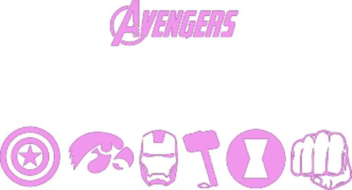 Sticker Decorativo Para Notebook Diseño Avengers