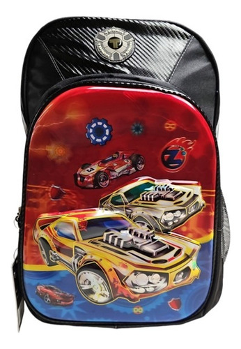 Mochila Carros Primaria Backpack Vs2618 Color Negro