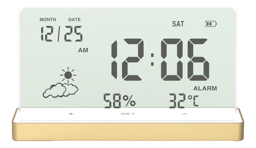 *para Clear Digital Alarm Clock Large Display Touch For