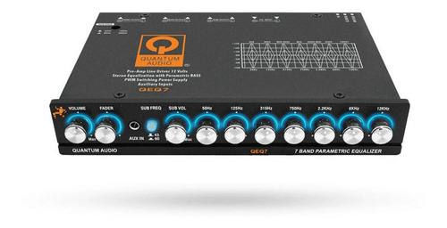 Ecualizador 7 Bandas Quantum Qeq7 7 Volts Max Ctrl Subwoofer