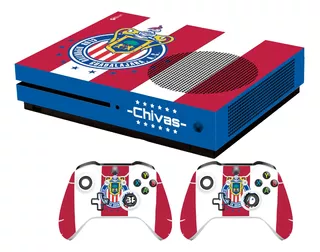 Skin Xbox One S Chivas Guadalajara Para Consola Y 2 Mandos