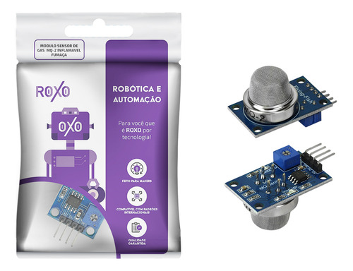 Módulo Sensor Mq-2 Gás Metano Butano Glp Fumaça - Roxo