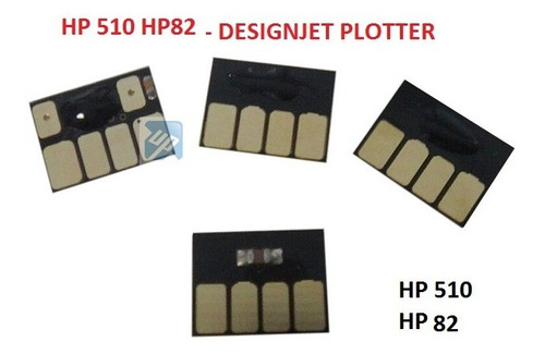 Kit C/ 4 Chips Full Jetw Plotter 510 510 82