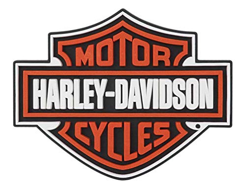 Harley-davidson Barra Y El Escudo De Goma Coaster Conjunto D