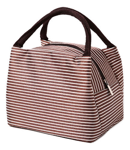 Bolsa De Mano Aislante A Rayas Para Mujer, Tamaño Grande, Re