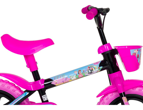 Bicicleta Infantil Menina Roda Treinamento Aro 12 Vicky Pp