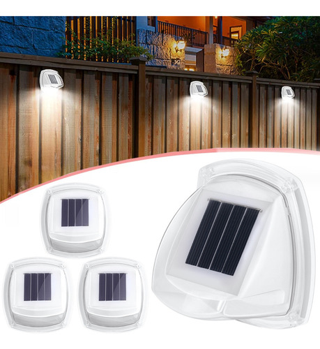 Lámpara Solar De 8 Led, 4 Piezas, Para Escaleras Exteriores,