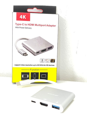 Cabo Adaptador Conversor Usb Tipo C Para Hdmi Usb 4k Origina