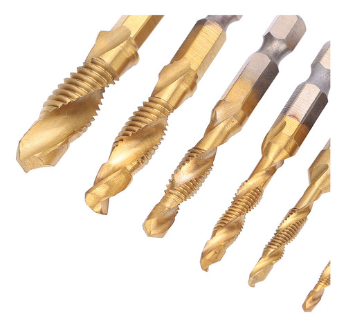 . Juego De 6 Brocas Para Roscar 6542, Acero De Alta