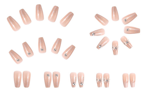 Uñas Postizas Pegamento De Uñas Postizas Decoradas Color Z261