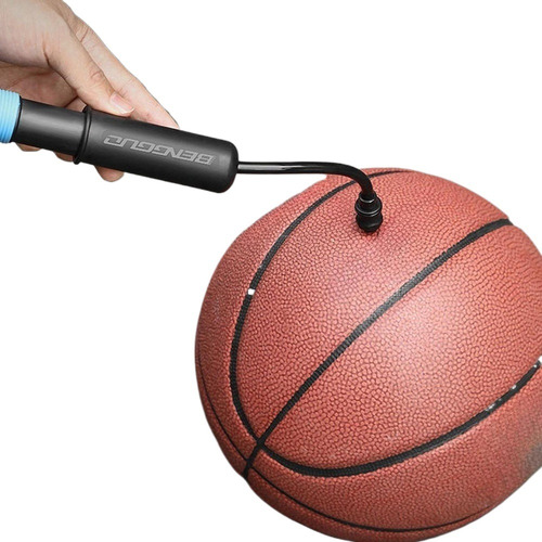 Bomba De Bola Bomba De Ar Manual Conveniente Preto E Azul