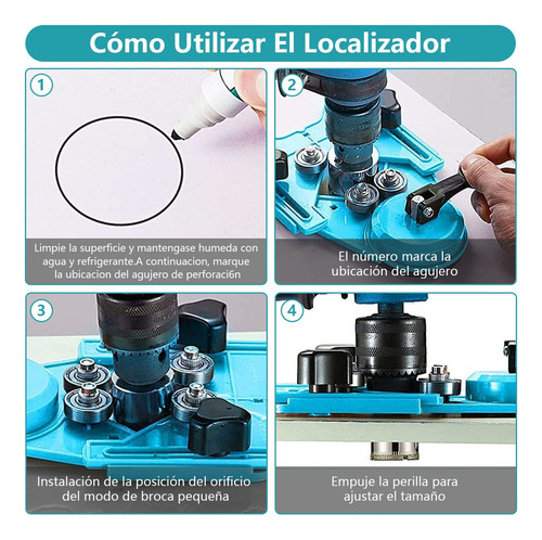 16 Pcs Brocas De Diamante Con Guía Para Cerámica