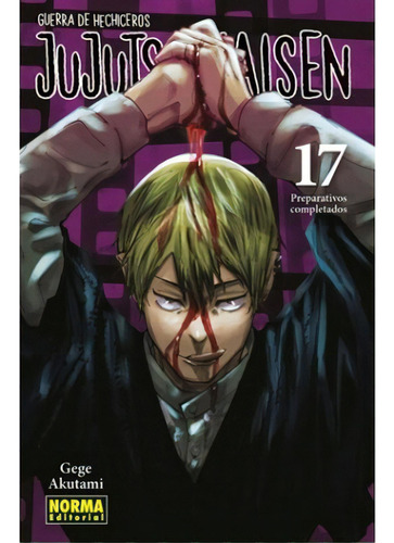 Jujutsu Kaisen No. 17: Jujutsu Kaisen No. 17, De Gege Akutami. Serie Jujutsu Kaisen, Vol. 17. Editorial Norma Comics, Tapa Blanda, Edición 1 En Español, 2022