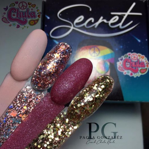 Coleccion De Acrilicos Secret 4 Pzas. Chula Nails