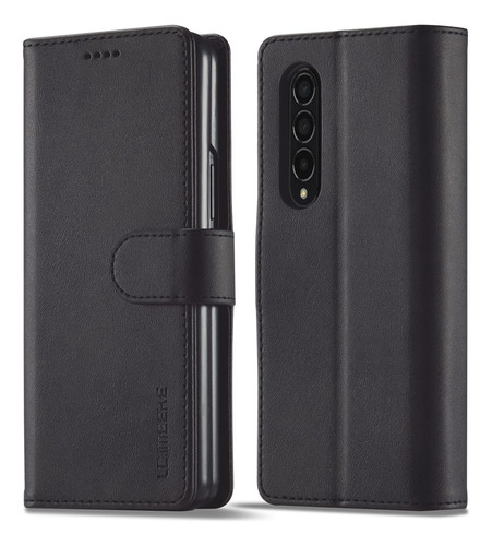 Funda Jgy Con Simil Cuero Para Galaxy Z Fold 4 Black