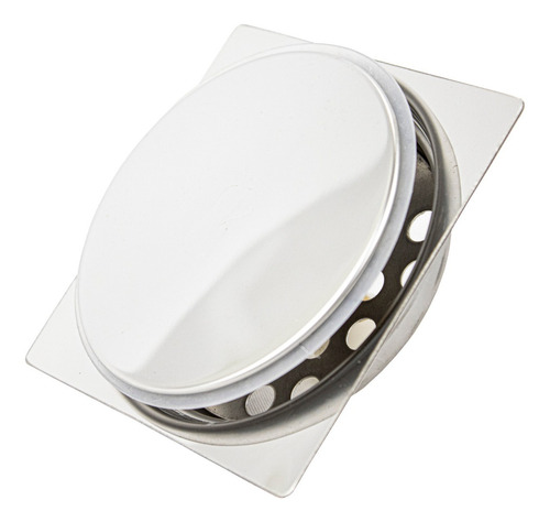 Ralo Click Inteligente Quadrado 10x10 Cromado Aço Inox