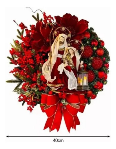 Bh Compatible Corona De Navidad Puerta Entrada Exterior