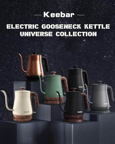 Hervidor Eléctrico Gooseneck Beige, Tetera Eléctrica De 1000