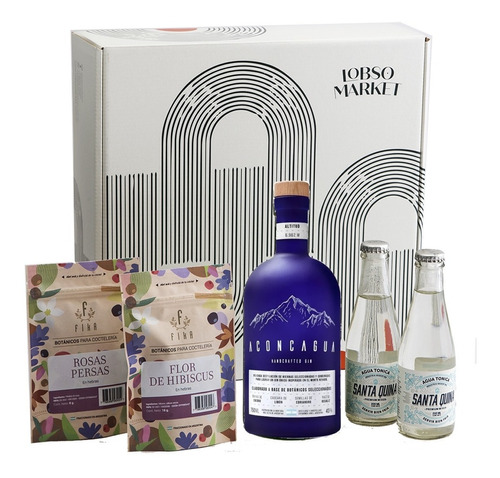 Caja Regalo Gin Tonic: Gin Aconcagua + Botanicos + Tonicas