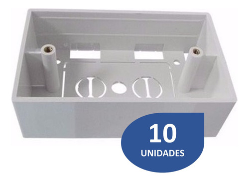 Cajetin Plastico 4x2 Superficial Faceplate Redes Pack