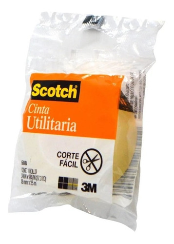 Cinta Utilitaria 3m 5081233 Scotch 508 De 12mm X 33m /vc