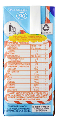 Bebida Láctea UHT Chocolate Toddynho Levinho Caixa 200ml