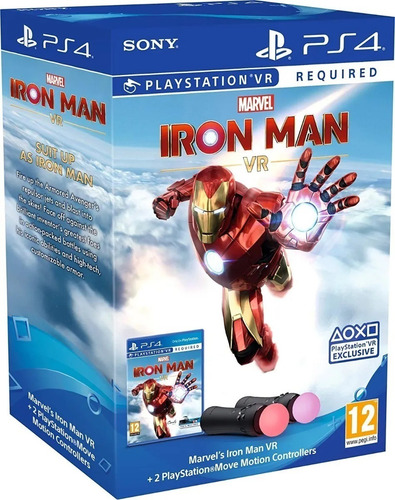 Imagem 1 de 2 de Playstation Move Kit/02 Controles + Marvels Iron Man Ps4